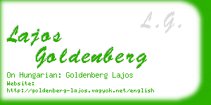 lajos goldenberg business card